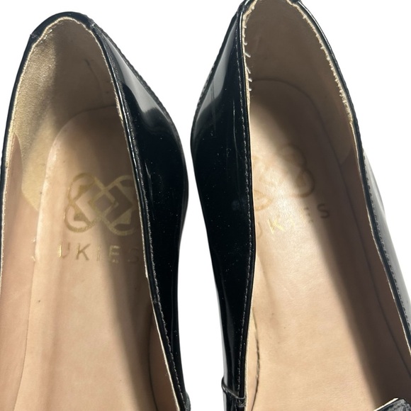 Ukies Womens Black Patent Leather Loafers With Elastic Strap Size 5M - Picture 8 of 10